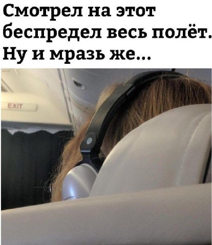 Смотрел на этот беспредел весь полёт. и мразь же...