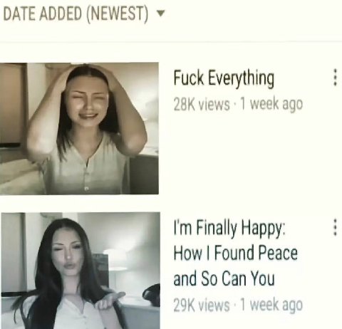 DATE ADDED (NEWEST) Fuck Everything a views 1 week ago Finally Happy: How Found Peace and So Can You views меек ago
