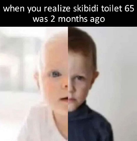 when you realize skibidi toilet 65 was 2 months ago