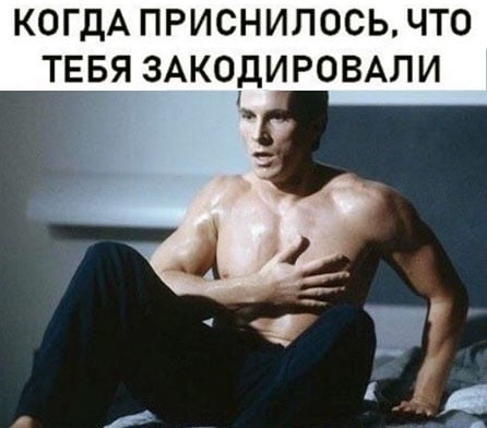 КОГДА ПРИСНИЛОСЬ, ЧТО ТЕБЯ ЗАКОДИРОВАЛИ