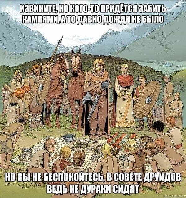BbIHE БЕСПОКОИТЕСЬ, В СОВЕТЕ ДРУИДОВ. ВЕДЬ НЕ ДУРАКИ СИДЯТ,