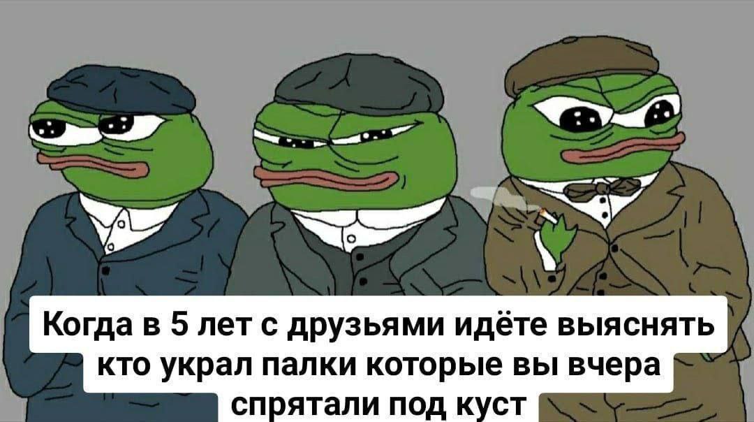 Когда в 5 лет с друзьями идёте выяснять кто украл палки которые вы вчера спрятали под куст