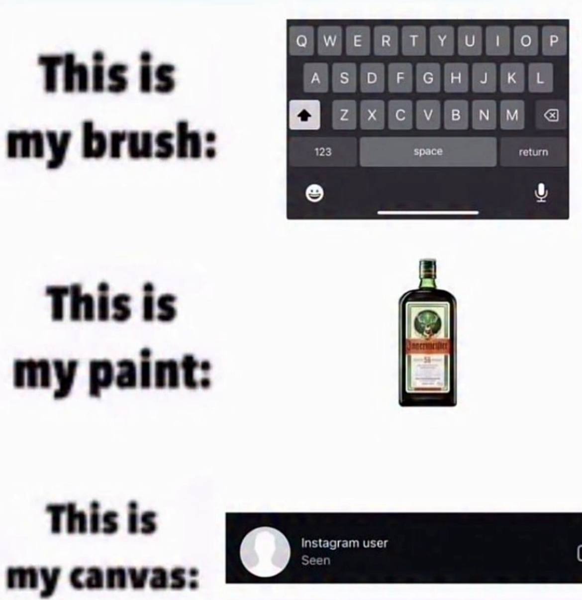 This is зрасе my brush This is my paint: This is my canvas