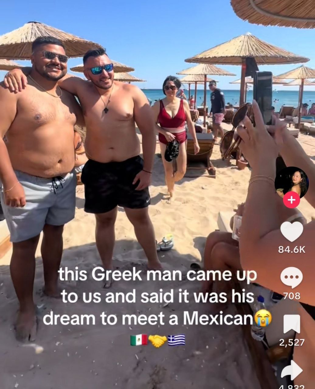 у 8 к. 84.6К this Greek man came up to and said it was his 708 dream to meet а 0 A