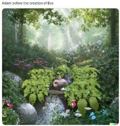Adam before the creation of Eve У