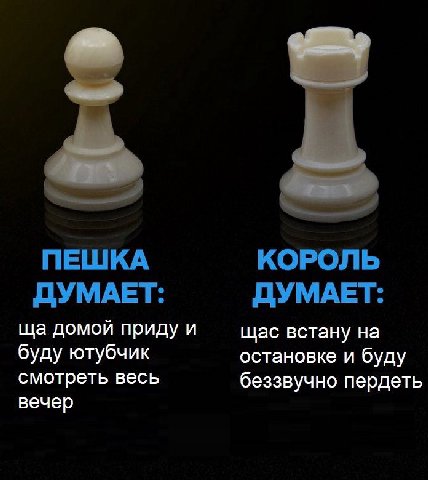 ПЕШКА КОРОЛЬ ДУМАЕТ: ДУМАЕТ: домой приду и щас встану на буду ютубчик остановке и буду смотреть весь беззвучно пердеть вечер