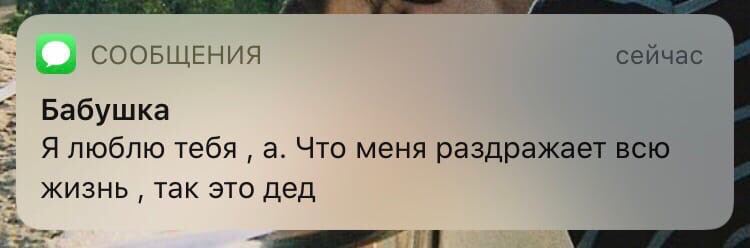 СООБЩЕНИЯ сейчас Бабушка Я люблю тебя а. Что меня раздражает всю жизнь так это дед