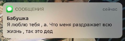СООБЩЕНИЯ сейчас Бабушка Я люблю тебя а. Что меня раздражает всю жизнь так это дед